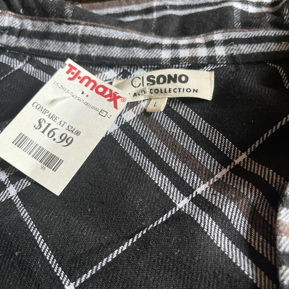 TJ MAXX cropped flannel